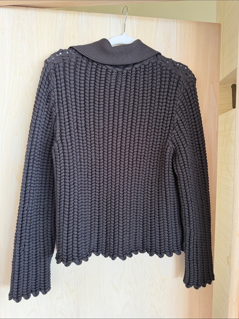 Future Collective Black Ribbed Button-Front Cardigan - Picture 3 of 4